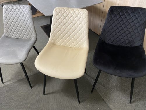 Onyx szék beige bársony szövet