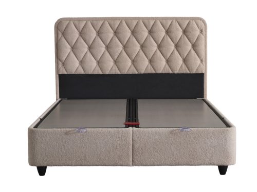 PRESTIGE buklé szövetes ágyneműtartós ágy SZETT matraccal 160*200