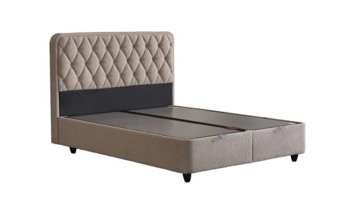 PRESTIGE buklé szövetes ágyneműtartós ágy SZETT matraccal 180*200