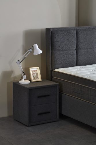 SEREN buklé szövetes ágyneműtartós ágy SZETT matraccal 180*200