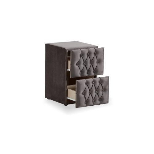 VISCO LUX GREY kárpitozott éjjeliszekrény