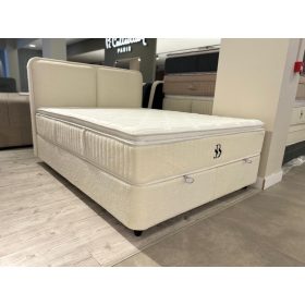   UNIQUE buklé szövetes ágyneműtartós ágy SZETT matraccal 160*200