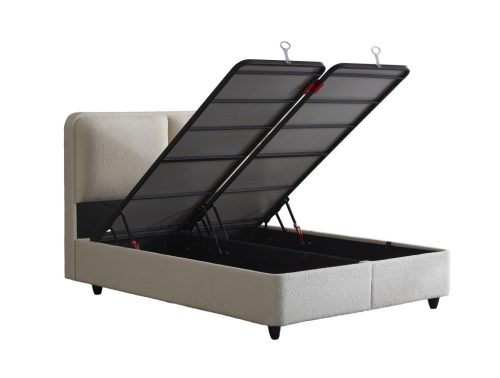 UNIQUE buklé szövetes ágyneműtartós ágy SZETT matraccal 160*200