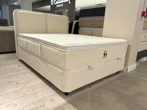 UNIQUE buklé szövetes ágyneműtartós ágy SZETT matraccal 140*200