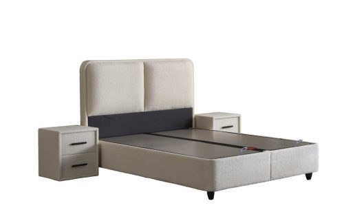 UNIQUE buklé szövetes ágyneműtartós ágy SZETT matraccal 140*200