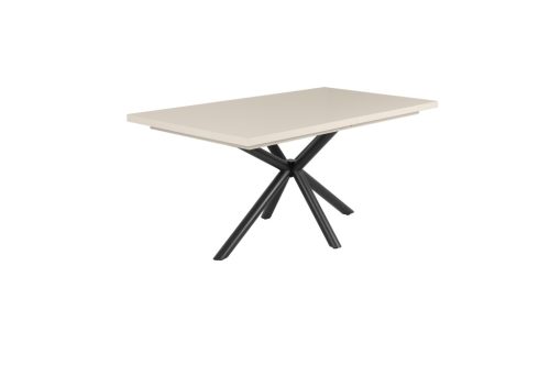 Suzy magasfényű asztal beige színben