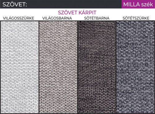 MILLA forgó étkezőszék  magasfényű DOROTHY étkezőasztallal  - étkezőgarnitúra