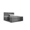 ST6 kárpitozott sötétszürke boxspring ágy 140*200