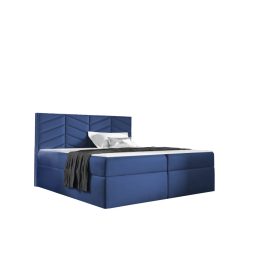 ST6 kárpitozott kék boxpring ágy 200*200