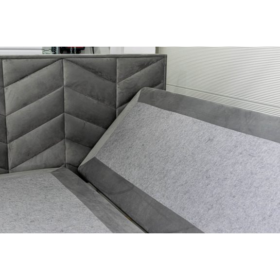 ST6 világosszürke boxspring ágy