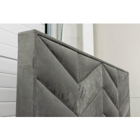 ST6 kárpitozott világosszürke boxpring ágy 200*200