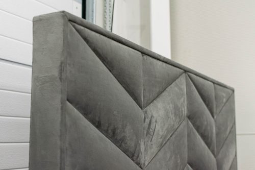 ST6 kárpitozott világosszürke boxpring ágy 200*200