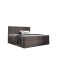 ST6 kárpitozott barna boxspring ágy 140*200
