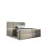 ST6 kárpitozott világosbézs boxspring ágy 140*200