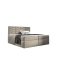 ST6 kárpitozott világosbézs boxspring ágy 140*200