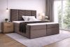 ST6 kárpitozott barna boxpring ágy 160*200