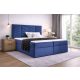 ST6 kárpitozott kék boxpring ágy 160*200