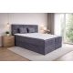 ARAMIS sötétszürke kárpitozott boxspring ágy 180*200
