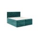 TYP 58 kárpitozott türkiz boxspring ágy 180*200