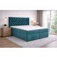 TYP 58 kárpitozott türkiz boxspring ágy 180*200