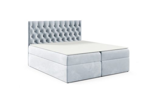 TYP 58 kárpitozott világoskék boxspring ágy 180*200