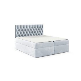 TYP 58 kárpitozott világoskék boxspring ágy 140*200