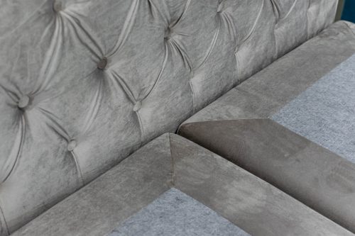 TYP 58 kárpitozott szürkés-bézses boxspring ágy 160*200