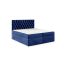 TYP 58 kárpitozott sötétkék  boxspring ágy 140*200