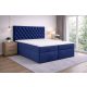 TYP 58 kárpitozott sötétkék  boxspring ágy 140*200