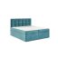 TYP 50  azúrkék kárpitozott boxspring ágy 140*200