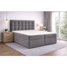 TYP 50  sötétszürke kárpitozott  boxspring ágy 180*200