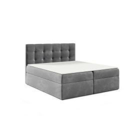 TYP 50  sötétszürke kárpitozott  boxspring ágy 180*200