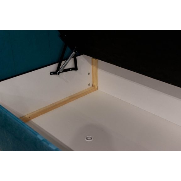TYP 50  azúrkék kárpitozott boxspring ágy 140*200