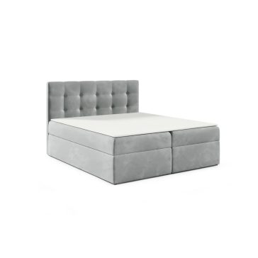 TYP 50  szürke kárpitozott  boxspring ágy 140*200