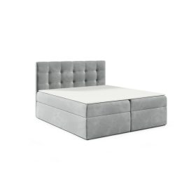 TYP 50  szürke kárpitozott  boxspring ágy 140*200