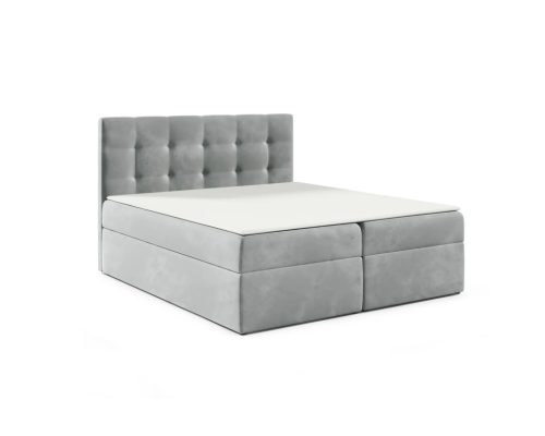 TYP 50  szürke kárpitozott  boxspring ágy 140*200