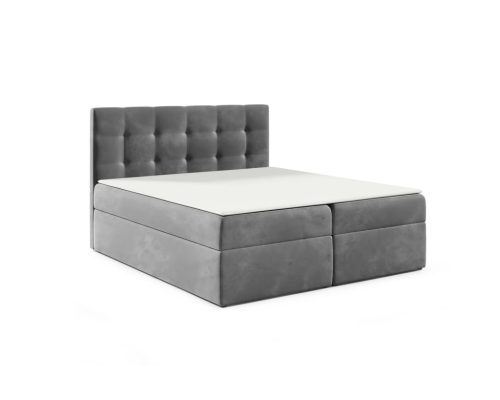 TYP 50  sötétszürke  kárpitozott boxspring ágy 160*200