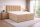 TYP 50  bézs kárpitozott  boxspring ágy 140*200
