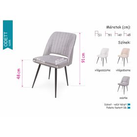 Odett szék Max étkezőasztallal  - étkezőgarnitúra