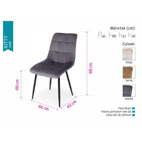 Kitty szék Max étkezőasztallal  - étkezőgarnitúra