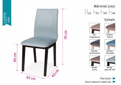 Lotti szék Flóra étkezőasztallal  - étkezőgarnitúra