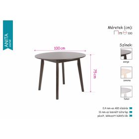   Sophia szék Anita kör étkezőasztallal  - étkezőgarnitúra