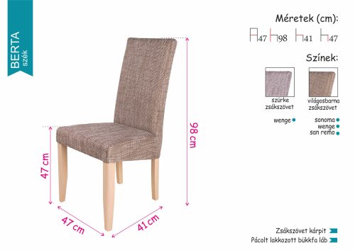 Berta étkező Flóra étkezőasztallal  - étkezőgarnitúra