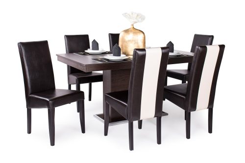 Berta Mix barna szék Flóra étkezőasztallal  - étkezőgarnitúra