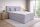 ATOS középszürke kárpitozott boxspring ágy 180*200