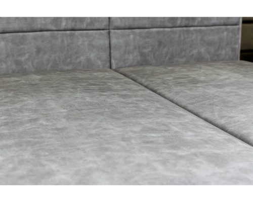 ATOS középszürke kárpitozott boxspring ágy 180*200