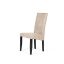 BERTA Elegant wenge-beige szék velúr hatású kárpittal