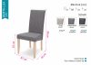 BERTA LUX magastámlás sonoma - világosszürke szék