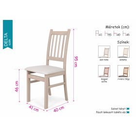 DELTA klasszikus stílusú magastámlás magyar szilva szék