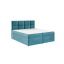 TYP 57 azúrkék kárpitozott  boxspring ágy 140*200
